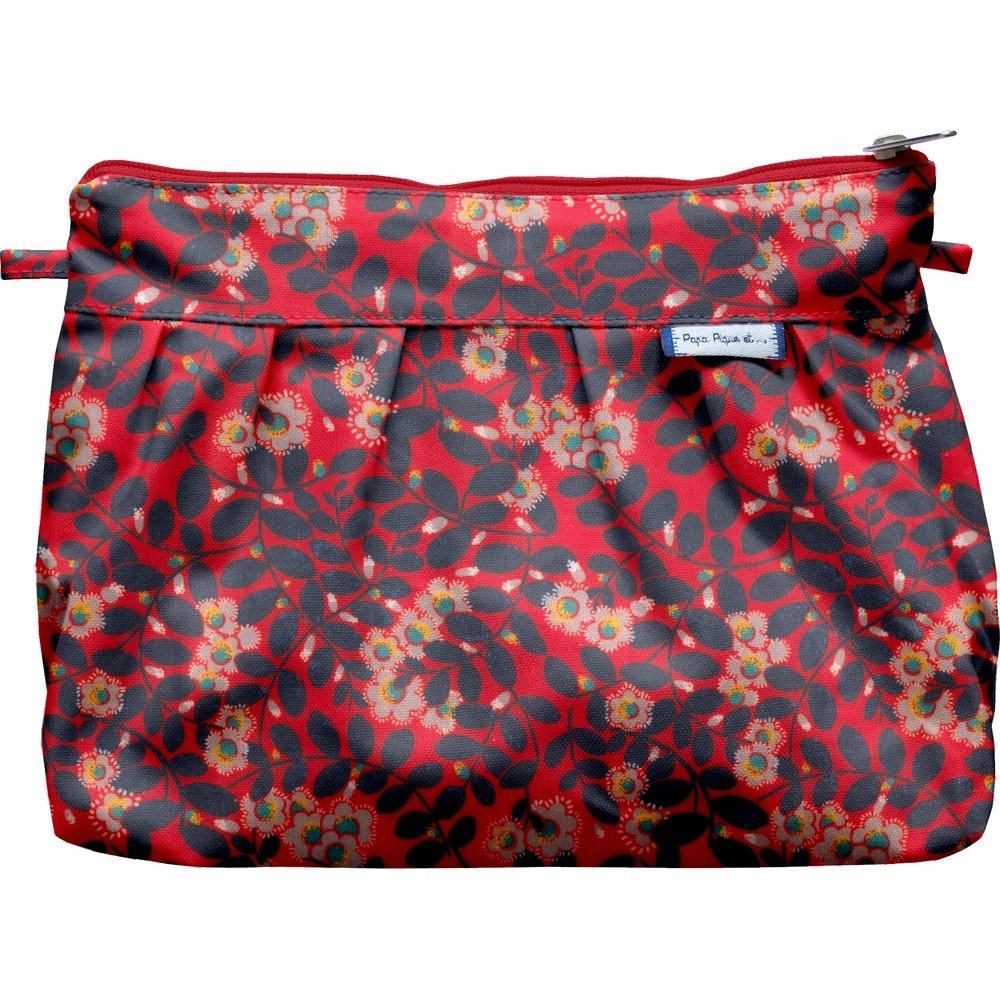 Pochette Plissée Feuillage Vermillon