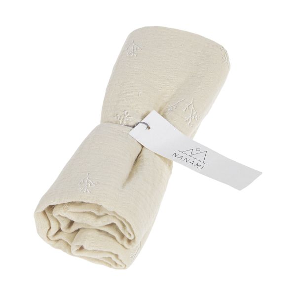Nanami Dried Flower Swaddle - 100 x 135 cm - Latte Earth