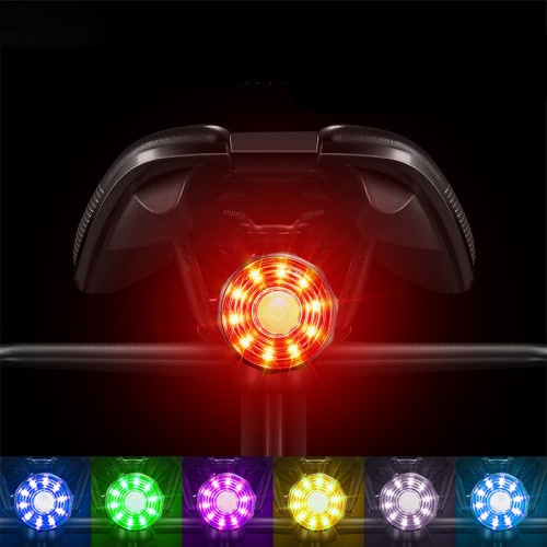 Wiederaufladbares USB Velo Rücklicht Fahrrad LED Warnlicht mit 7 Farben IPX4