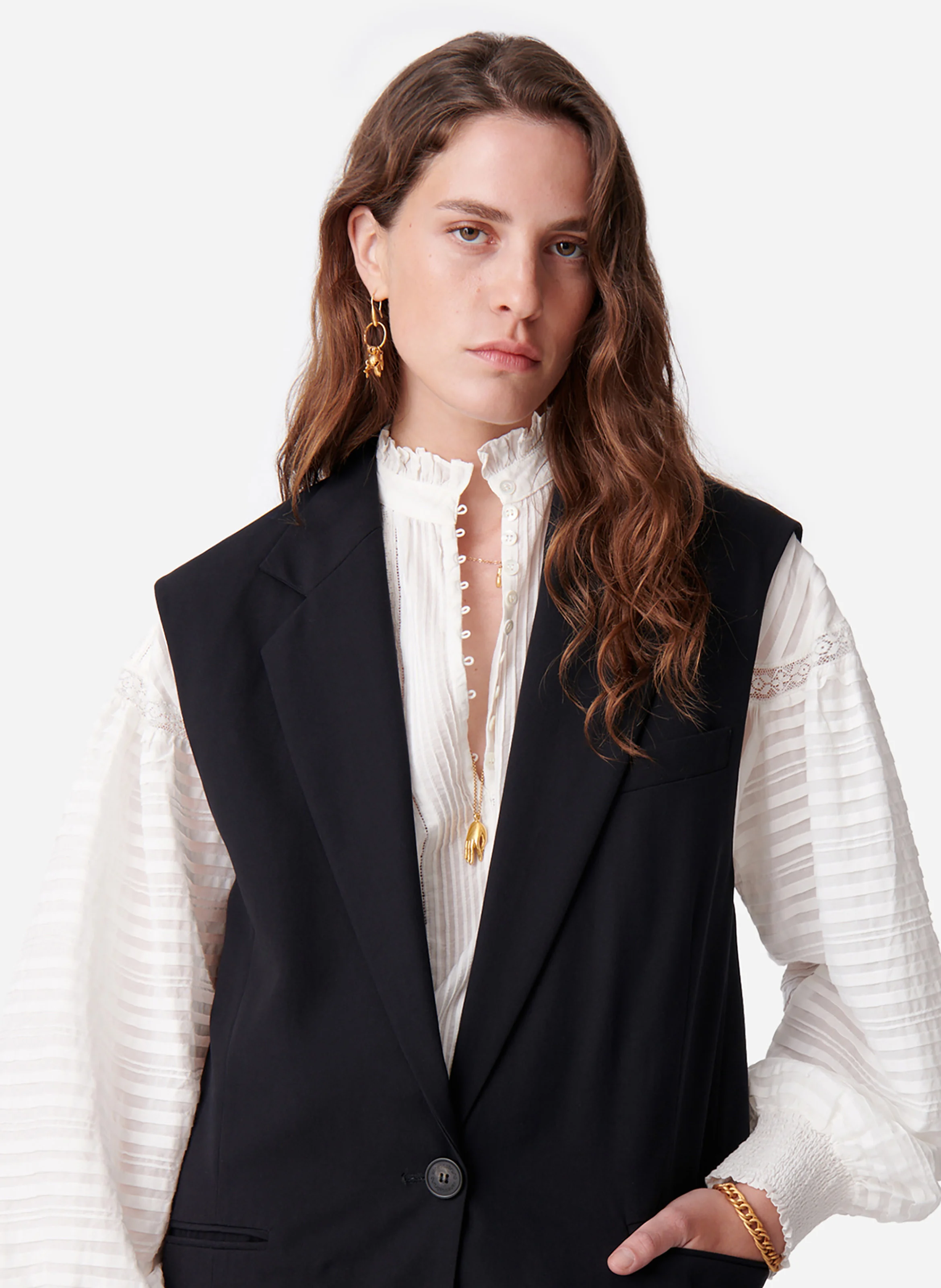 CHRISTEN - Veste col tailleur | Noir
