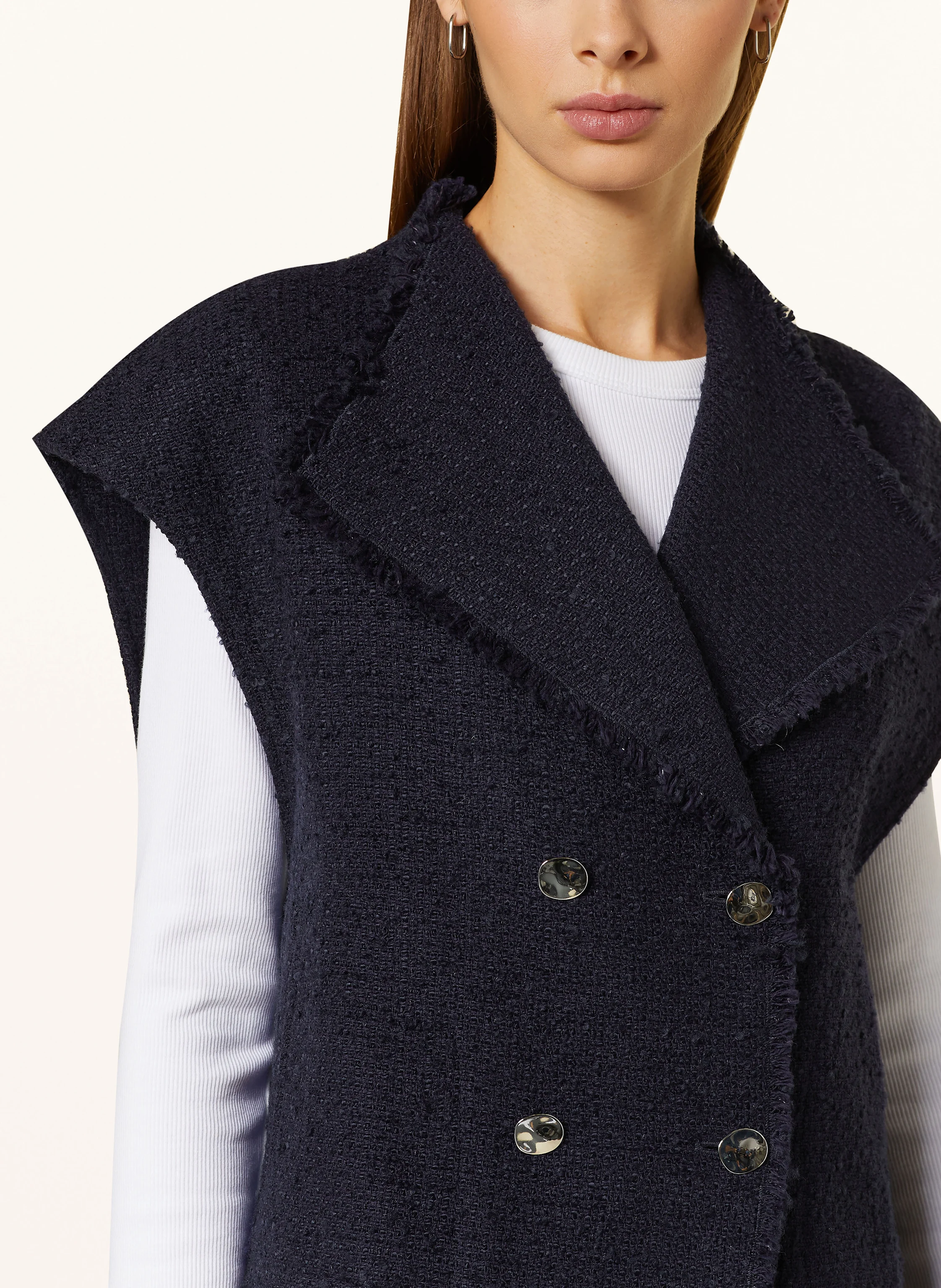 Rich & Royal Blazerweste aus Bouclé