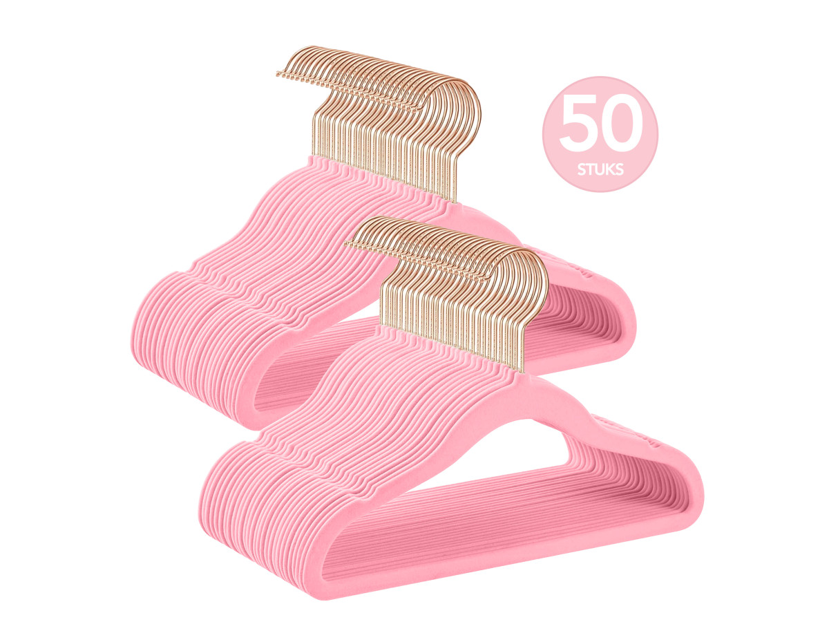 Infinity goods set van 50 kinderkledinghangers - Pink