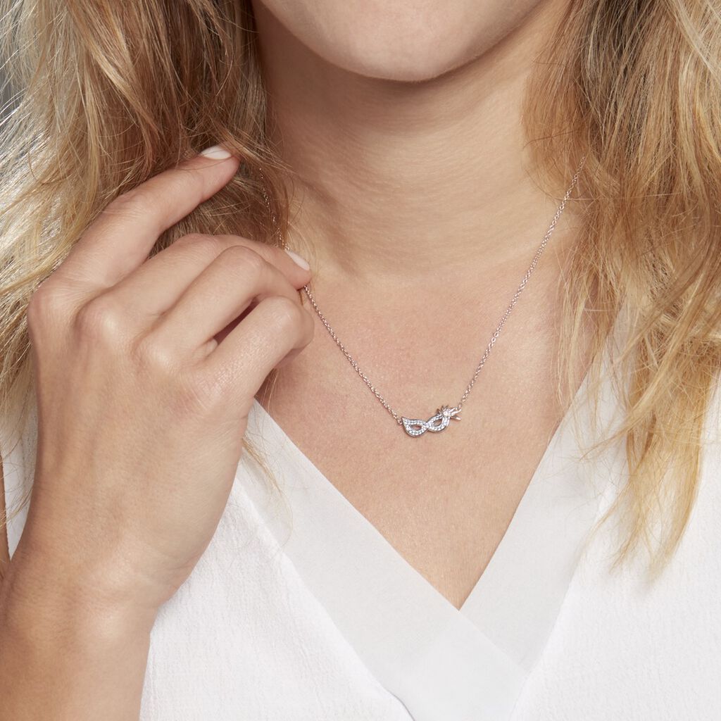 Collier Argent Bartolomee Oxydes De Zirconium