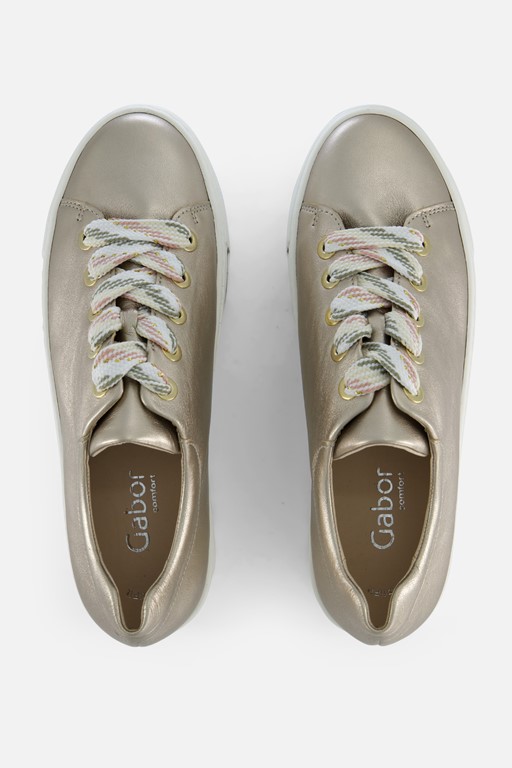 Gabor Sneakers goud Leer