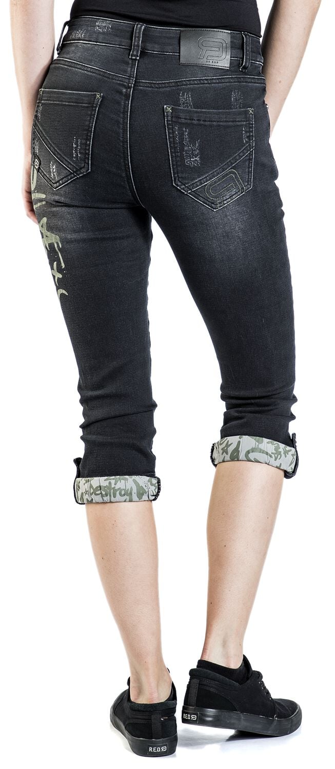 Jean 3/4 Avec Détails Graffiti | RED by EMP Short