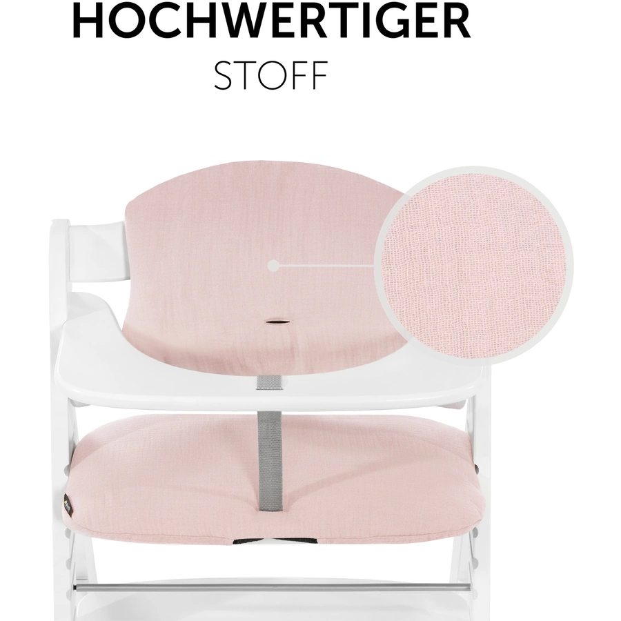 hauck Hochstuhlauflage Select Muslin Rose