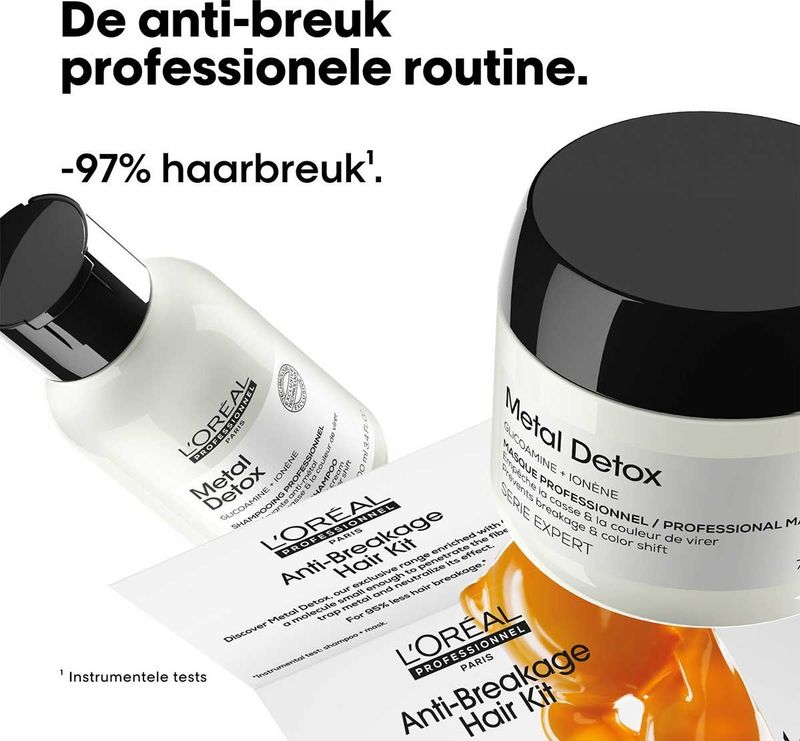 L'Oréal Metal Detox - Haarmasker en Shampoo Set - 100 ml en 75 ml