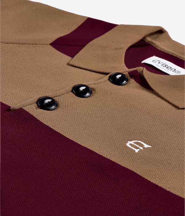 Evisen High Gauge Knit Rugby Sweatshirt (burgundy)