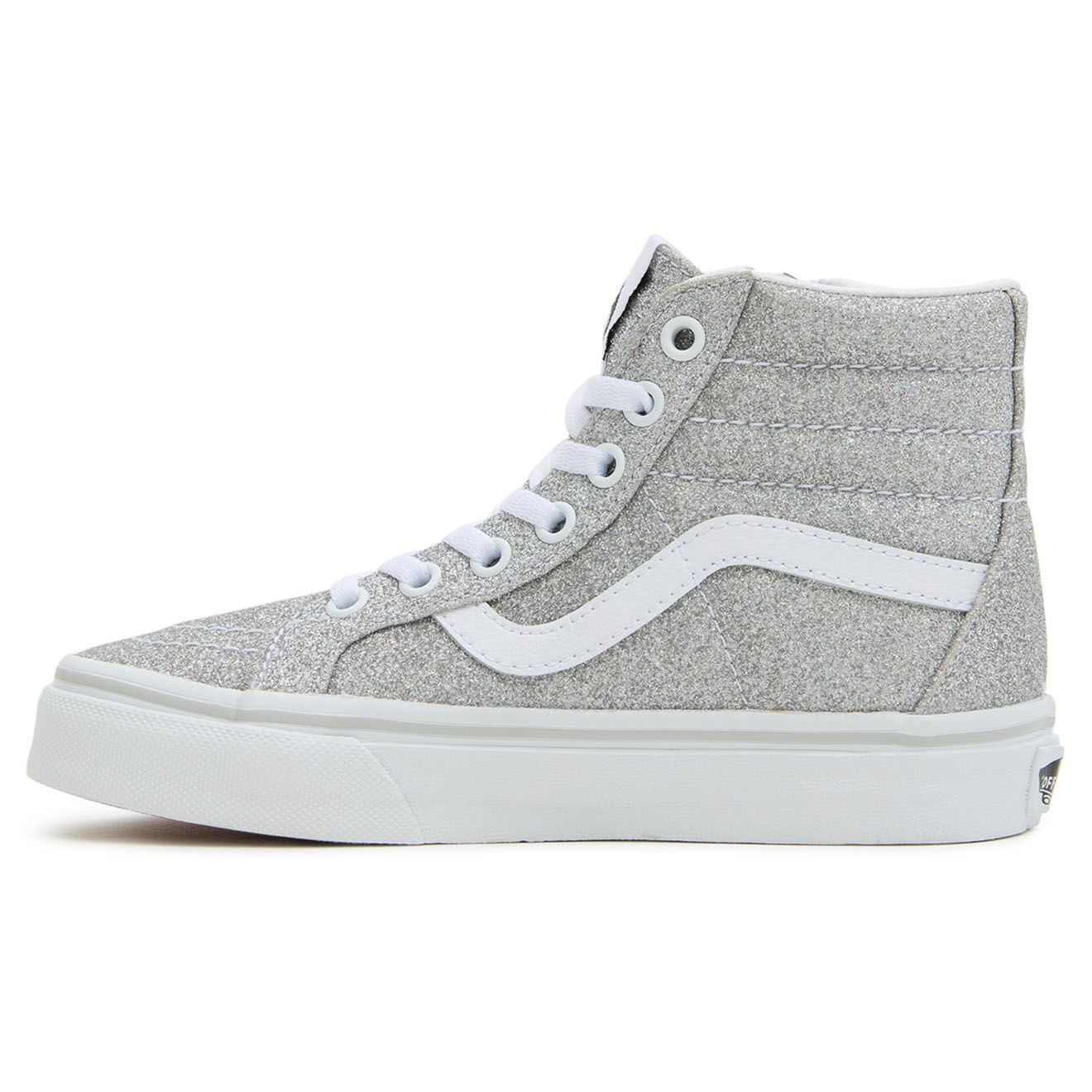 Vans Baskets SK8-Hi Reissue Side Zip pailletées argentées