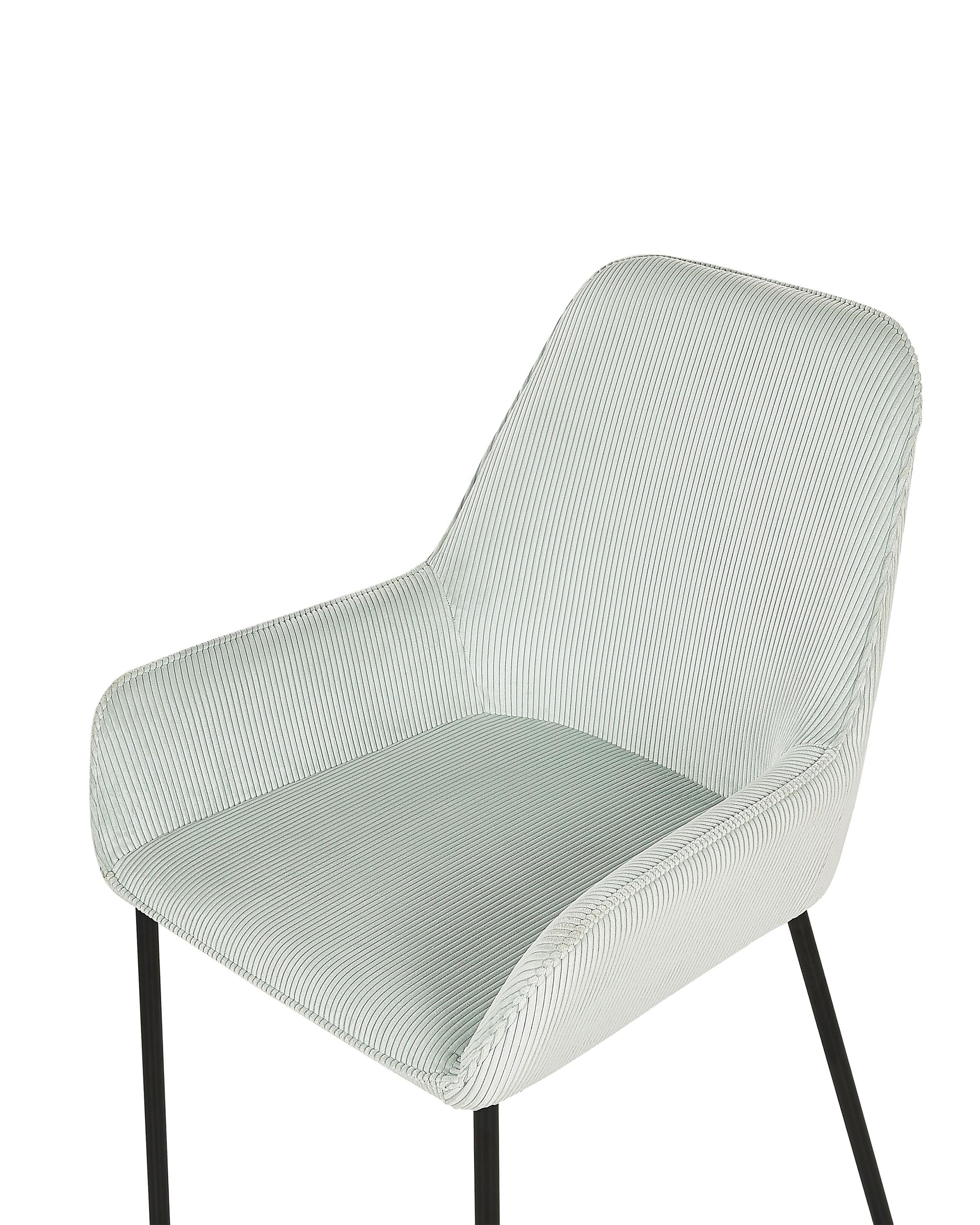 Set van 2 eetkamerstoelen LOVERNA Corduroy Mintgroen