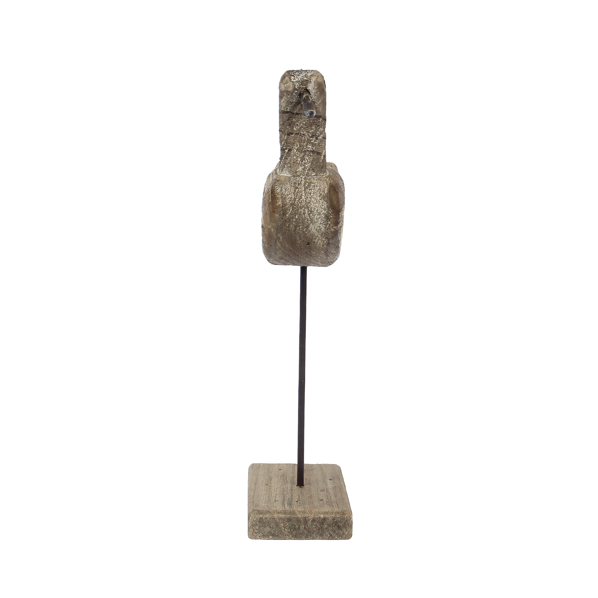 Vogel auf Ständer, natur, H 35 cm, B 32 cm, L 6 cm von fischer's lagerhaus
