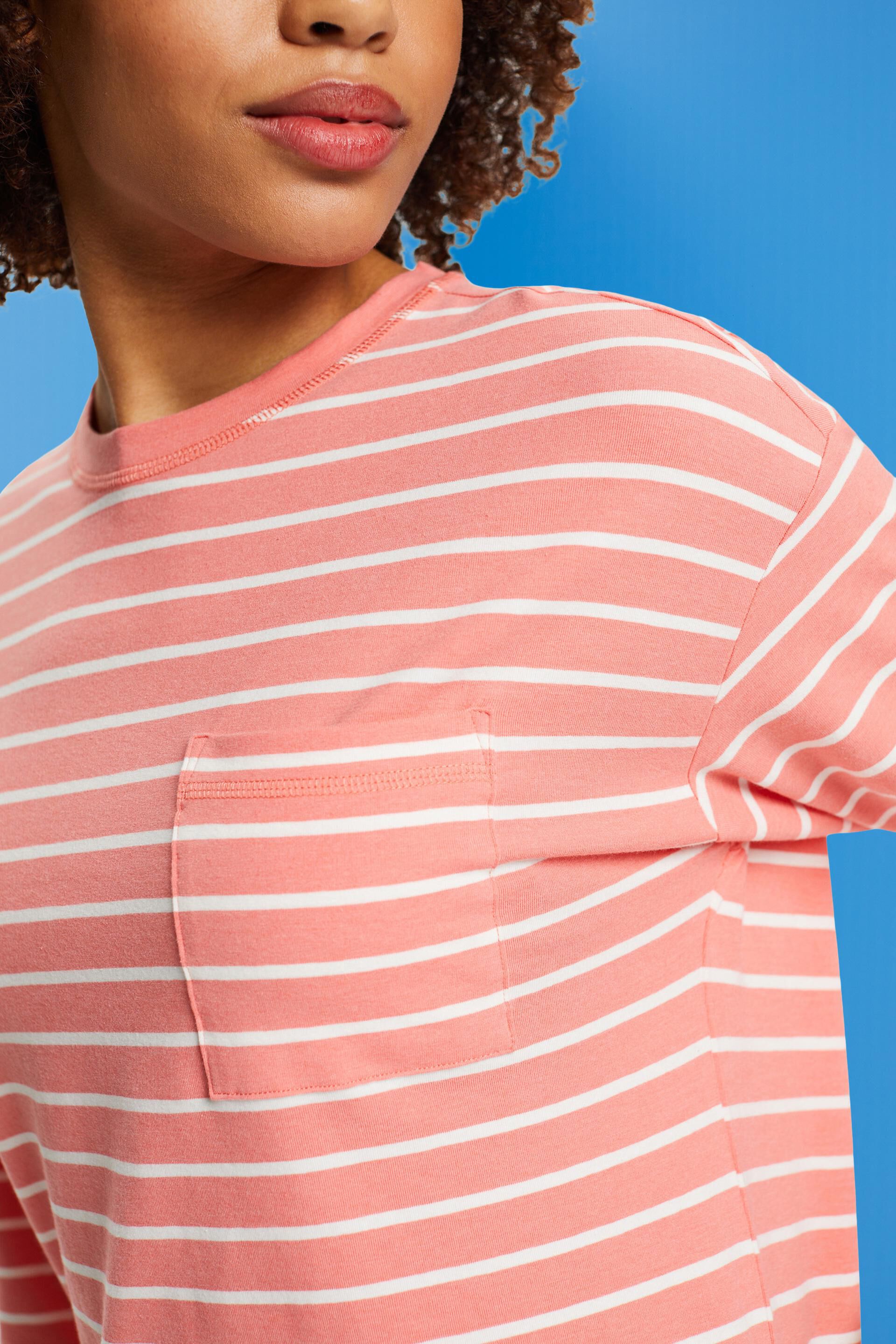 Chemise de nuit en jersey à motif rayé