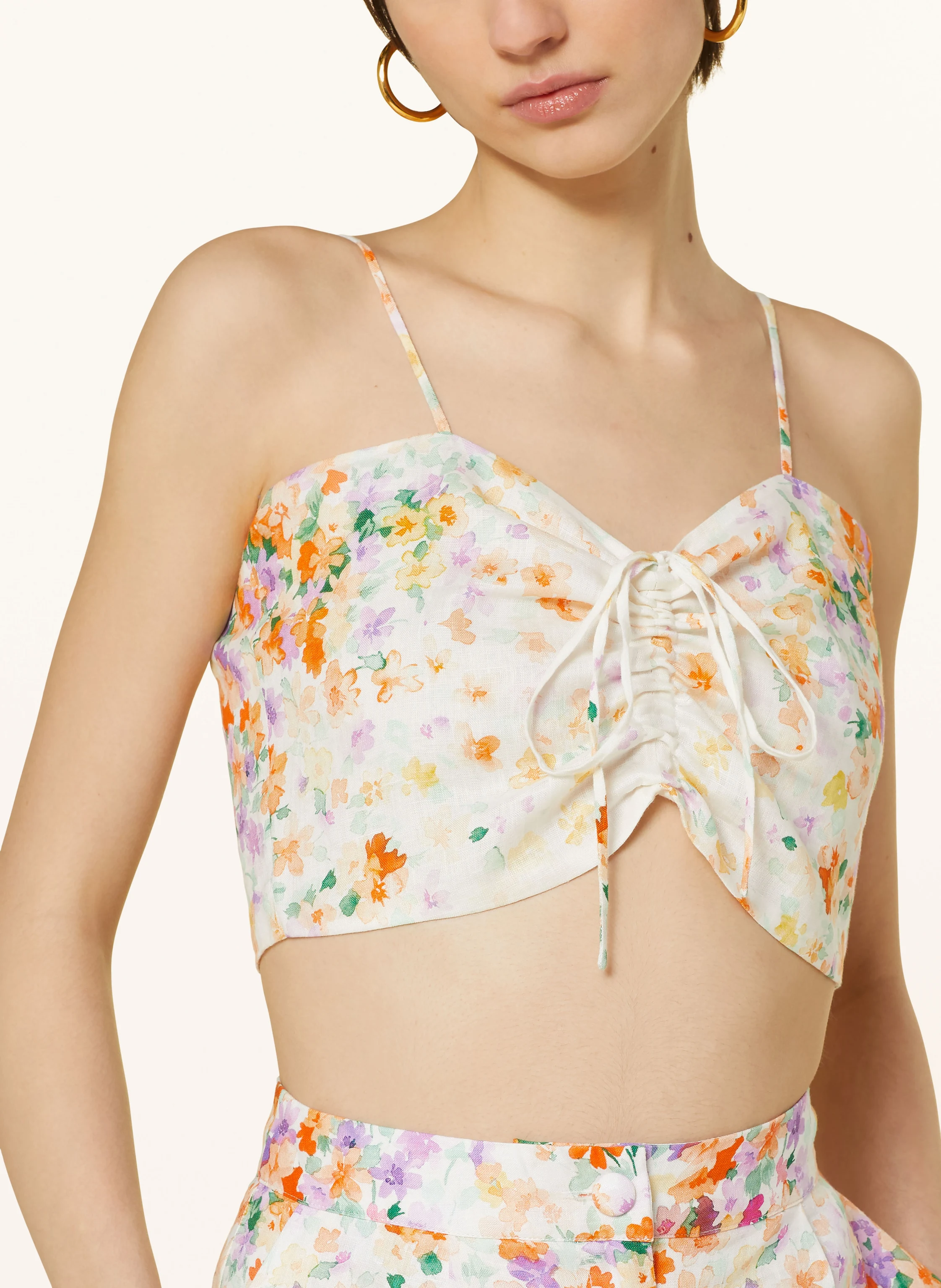 MRS & HUGS Cropped-Top aus Leinen