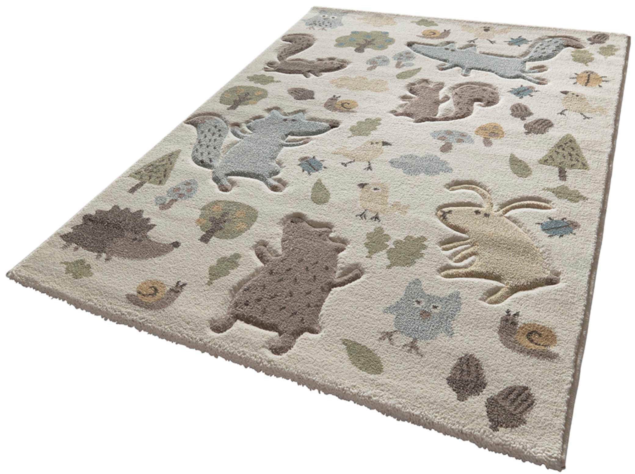 Sigikid Kinderteppich »Forest« rechteckig 13 mm Höhe Wald Tiere Design, Kurzflor