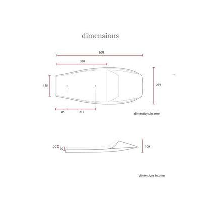 Selle confort Brazoline CAFE RACER FLAT TRACK 4FC Universel - Noir