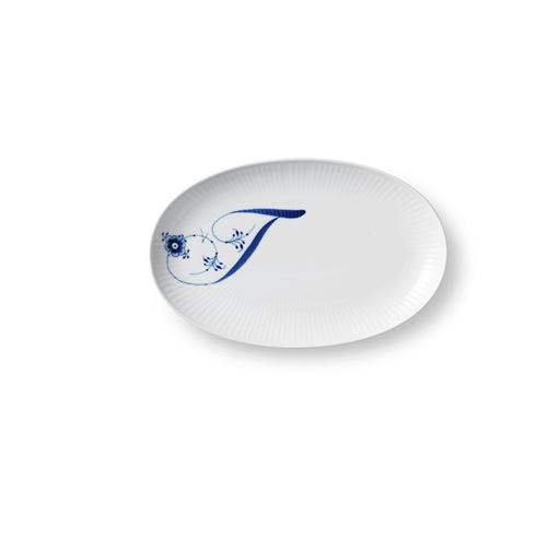 Royal Copenhagen Alfabet Tallerken, T, Ø23 cm