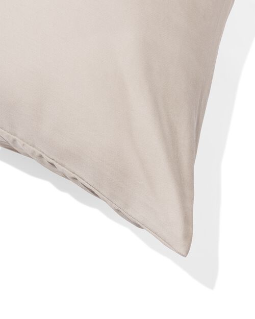 2 taies d’oreiller satin 60x70 sable