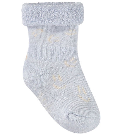 Molo Socken - Bambus - 2er-Pack - Nodda - Skywriting/Beige