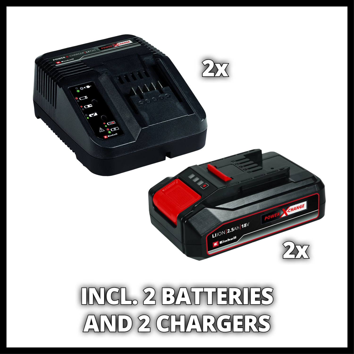 Einhell GE-CM 36/33 Li Kit (2x 2.5 Ah) Accu Grasmaaier - Power X-Change - 33cm