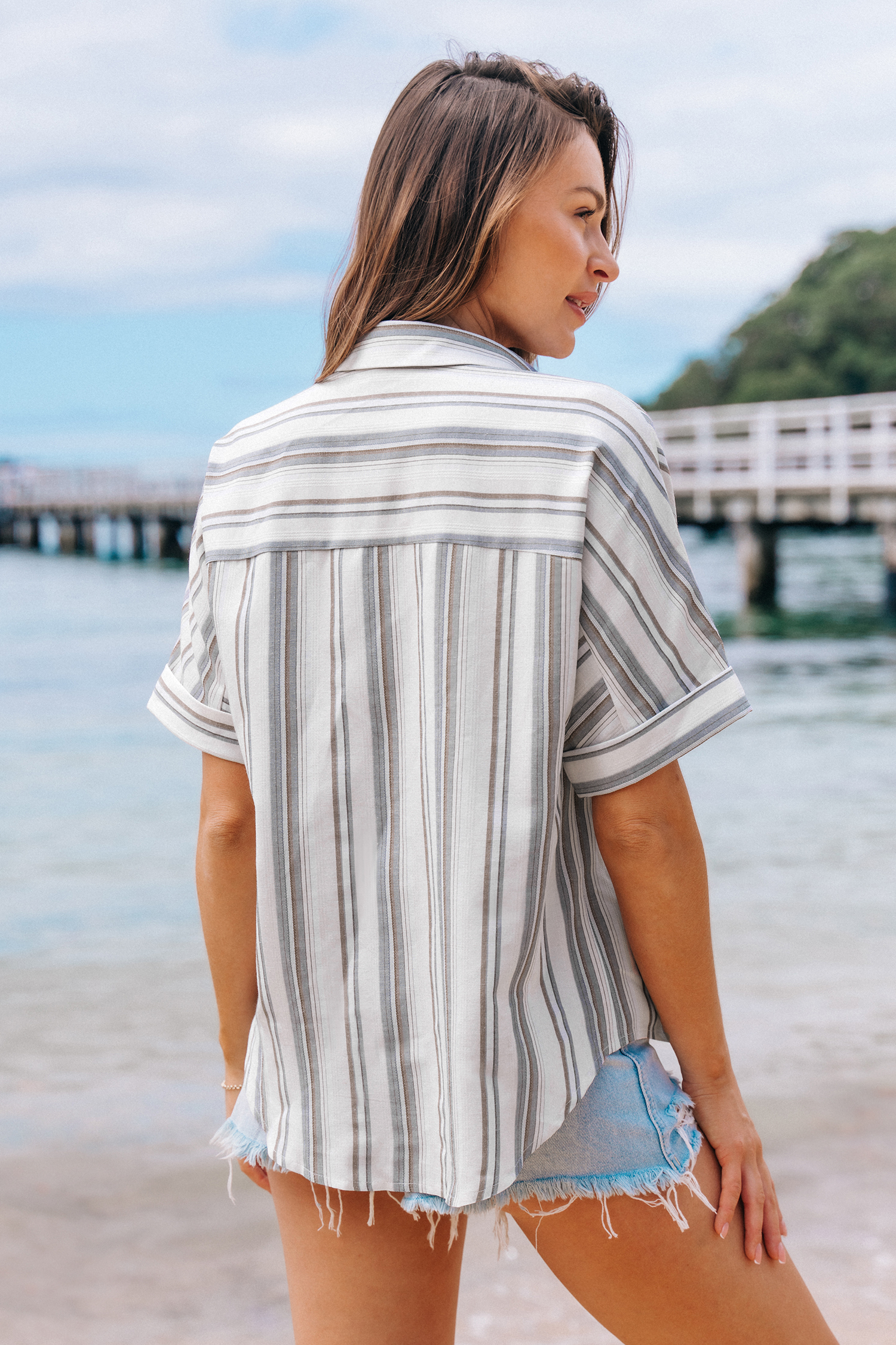 Chemise décontractée à rayures