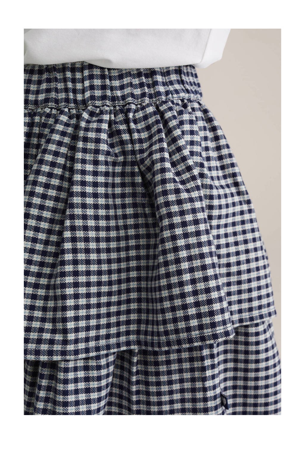 WE Fashion strokenrok donkerblauw