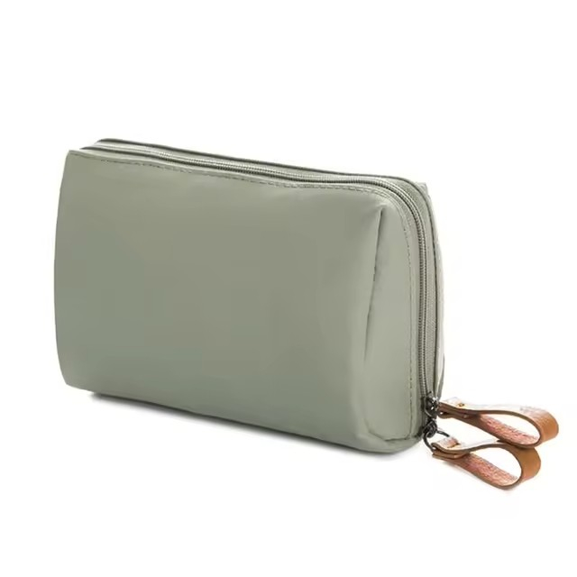 (16x10cm) Kosmetik Make Up Tasche Necessaire Organizer Bag mit Reissverschluss - Grün