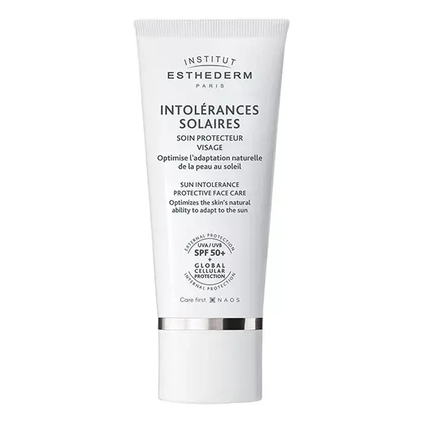 Protetor solar facial Esthederm FPS 50+ para intolerância solar, 50ml