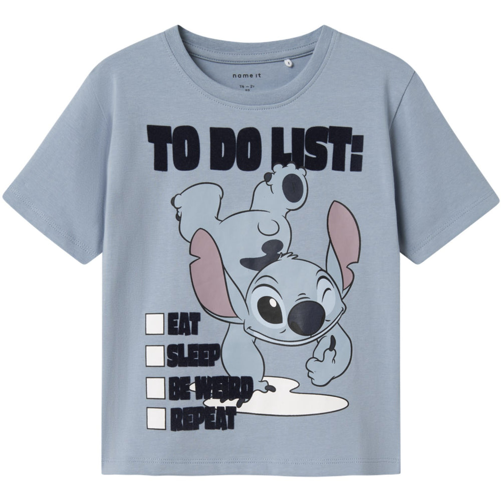 Køb Name It Dusty Blue Nmmjudd Stitch Nreg Ss Top Wdi