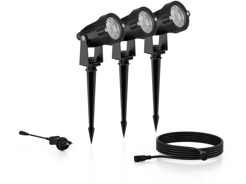 Philips Outdoor Niedervolt Caper Spots CH 3x1.5W, 2700 K, S Gartenspots