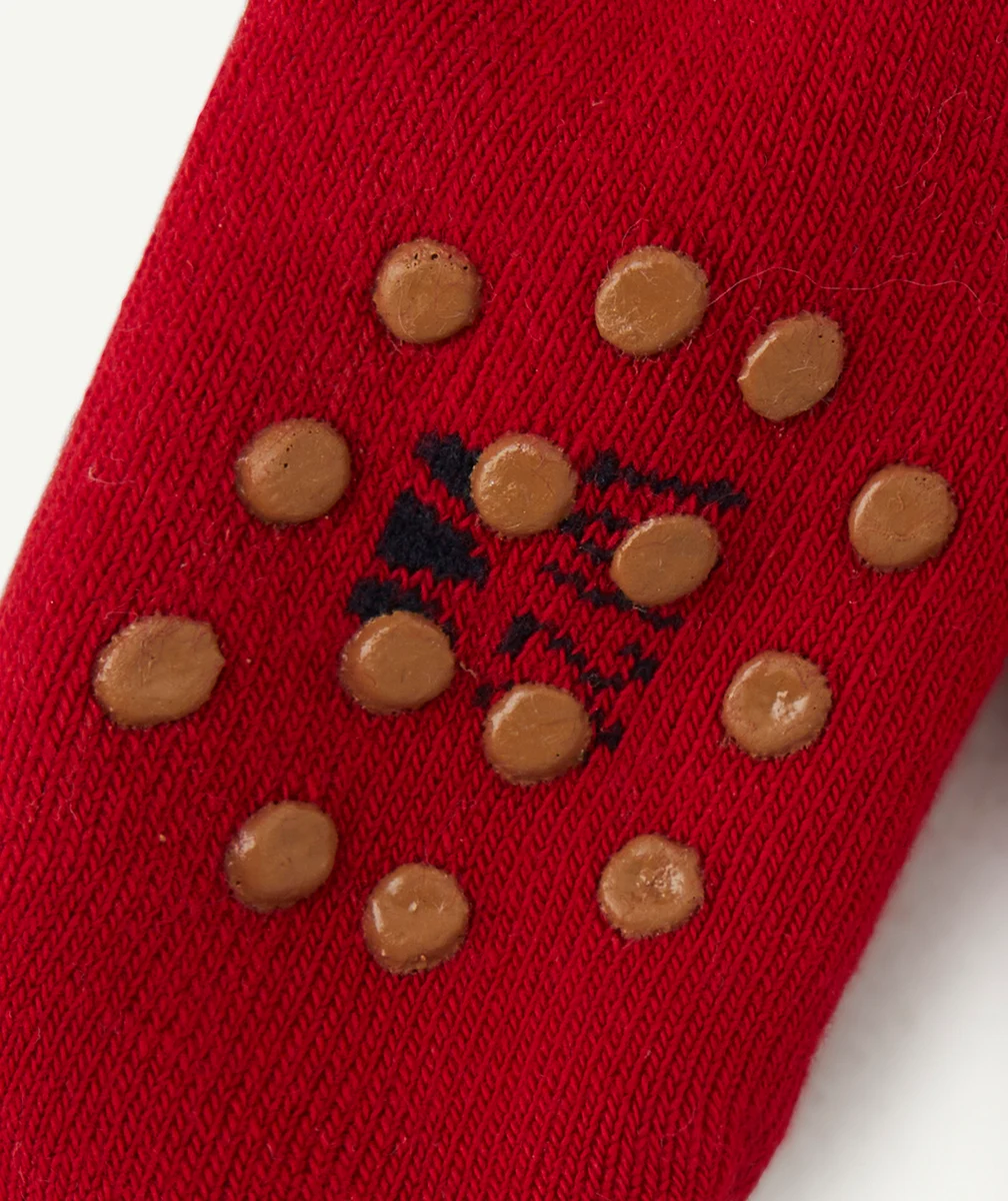 LA PAIRE DE CHAUSSETTES BÉBÉ GARÇON ANTIDÉRAPANTES EN COTON BIO RENNE
