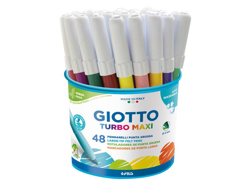 Giotto Filzstift Turbo Color Maxi 48 Stück Grosspackung Fasermaler
