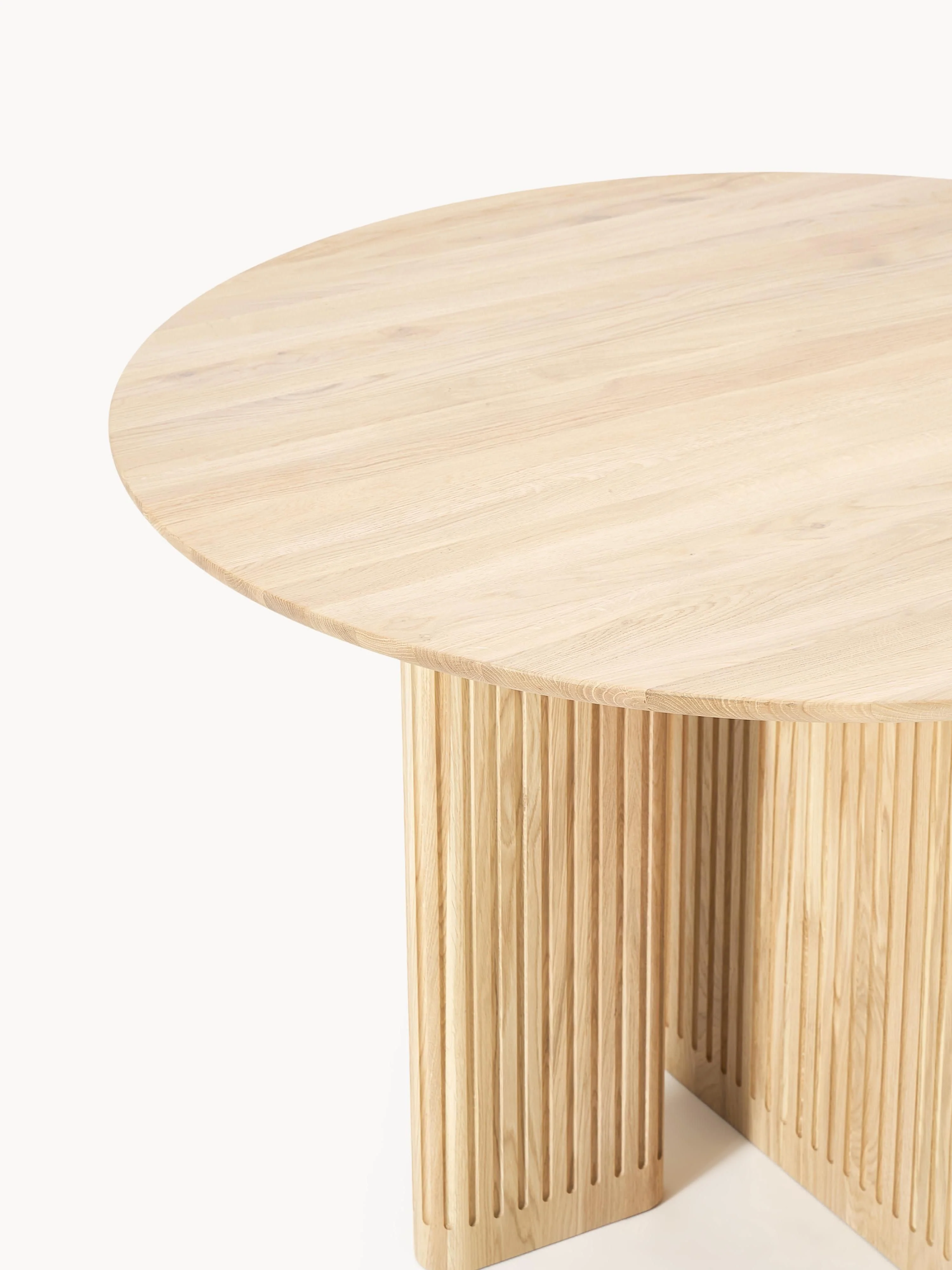 Ronde eettafel Jolka van eikenhout, in verschillende formaten