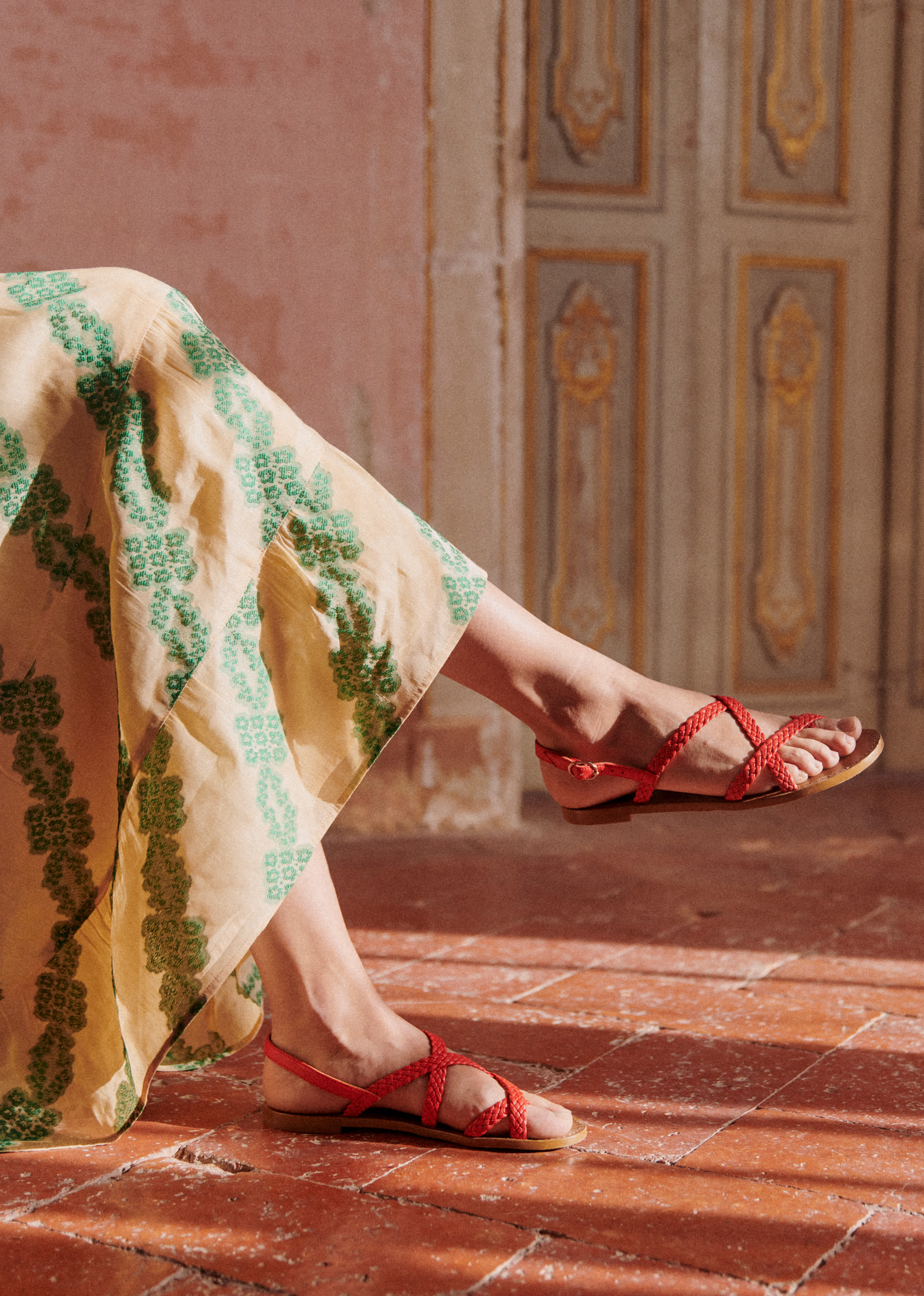 Sandales Low Adeline - Corail tressé - SOULIERS/SOULIERS Sandales 5906239