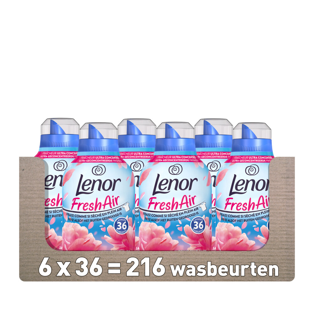 6x Lenor Wasverzachter Fresh Air Bloesem 36 Wasbeurten504 ml