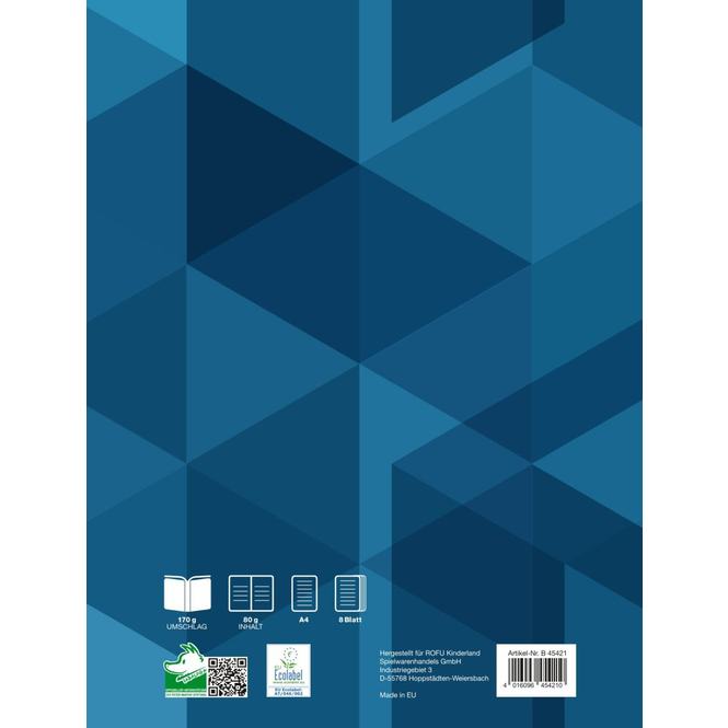 Notenheft A4 - Lineatur 14 - 8 Blatt
