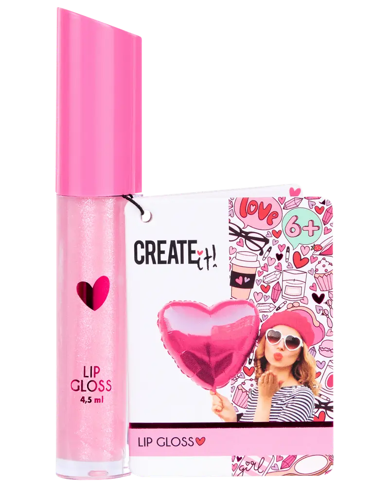 Lipgloss hjerteformet 4,5 ml - Assorterede farver