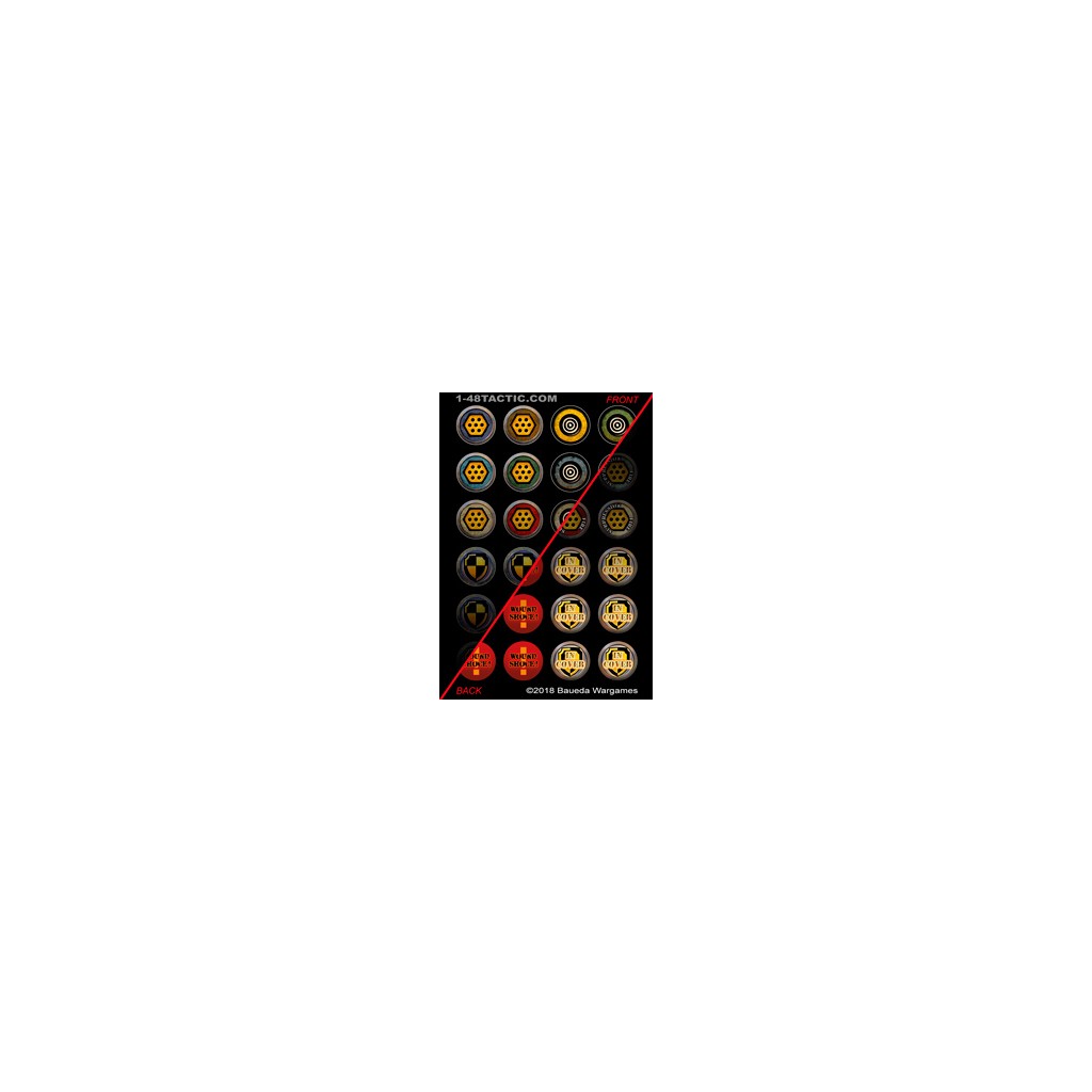 1-48 Tactic - 24 Game Markers Punchboard