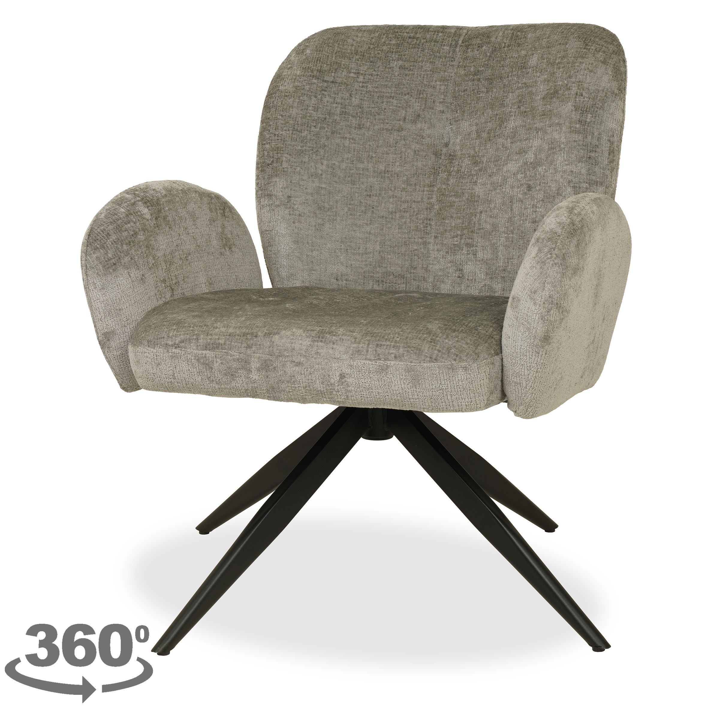 Draaifauteuil Light Grey Bobby B58.5 x D63 x H84.5 cm
