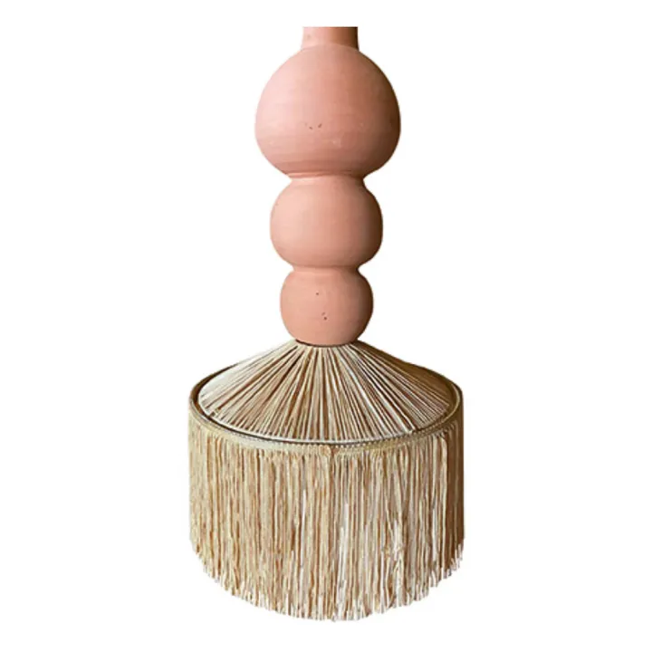 Honoré Suspension Henriette raphia et franges | Terracotta