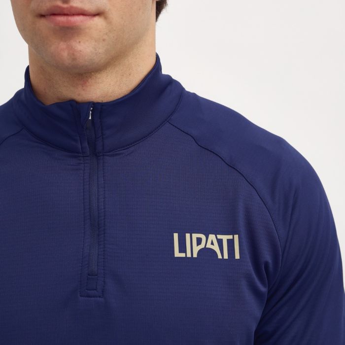 Lipati Herre Trøjer Moderate Half Zip Long Sleeve Blå