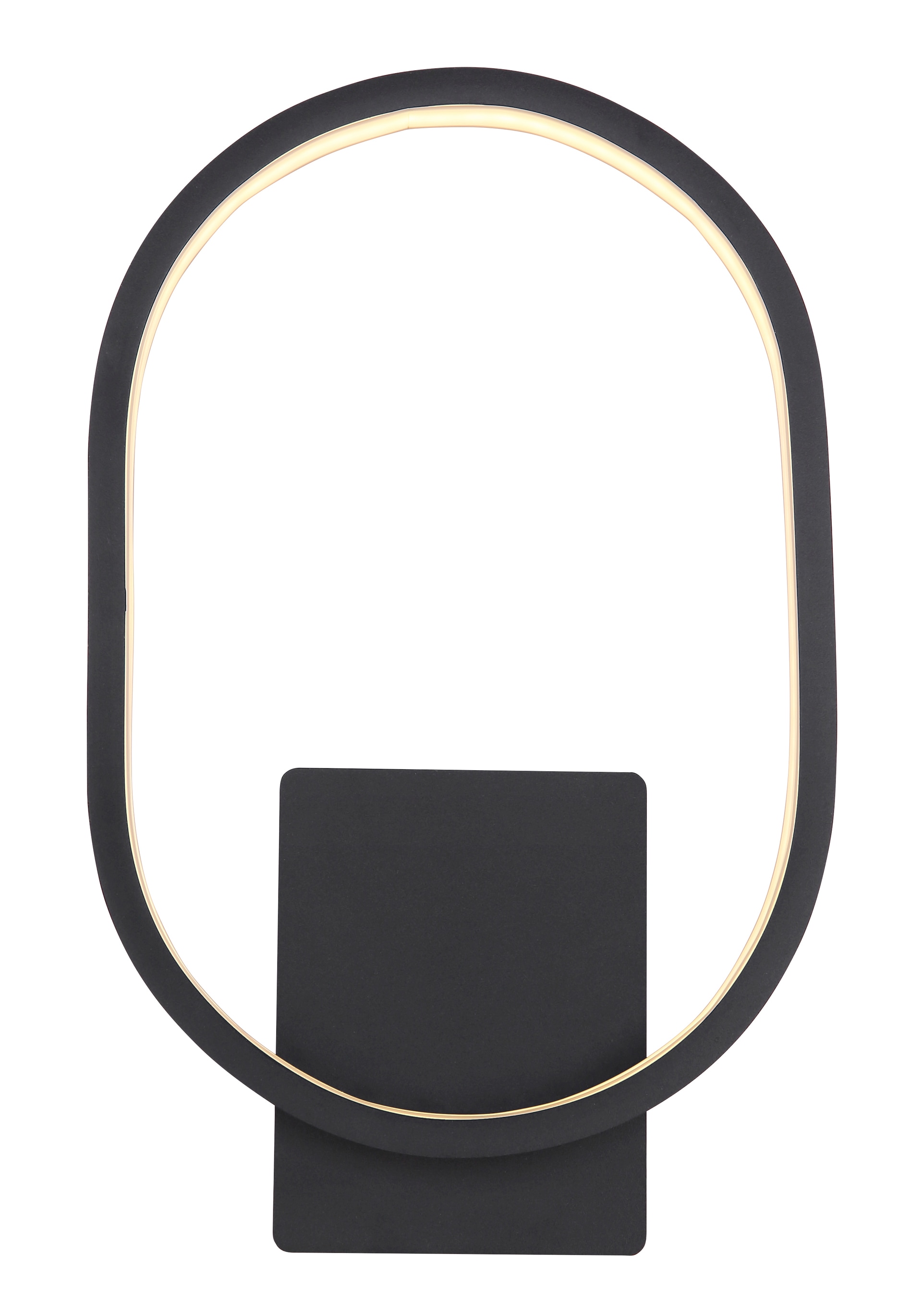 GLOBO LED Außenwandleuchte NAGGY oval schwarz
