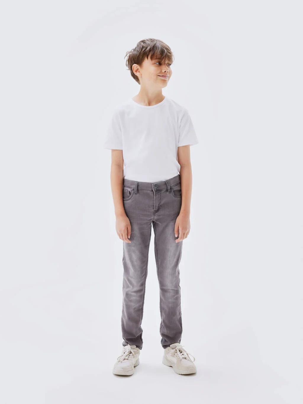 NAME IT slim fit jeans NKMTHEO medium grey denim