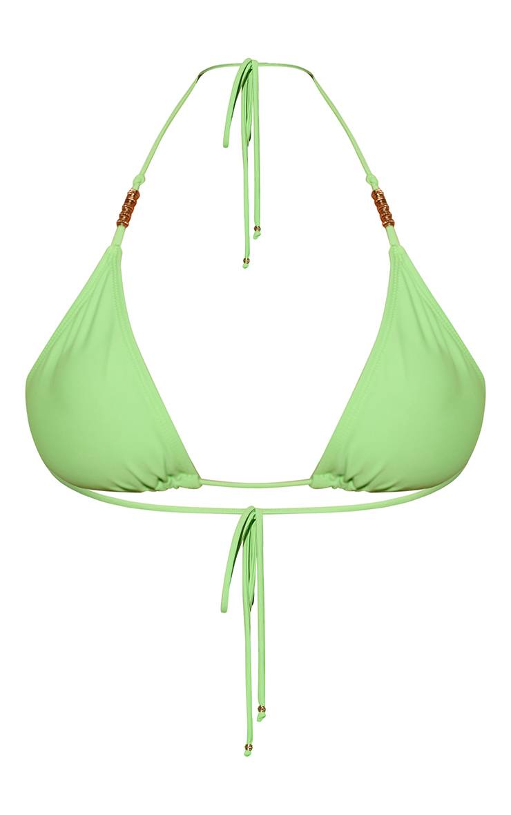 Vert Haut De Bikini Triangle À Perles Dorées Shape Bright