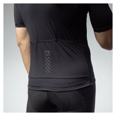 Maillot Manches Courtes Alé Color Block Noir