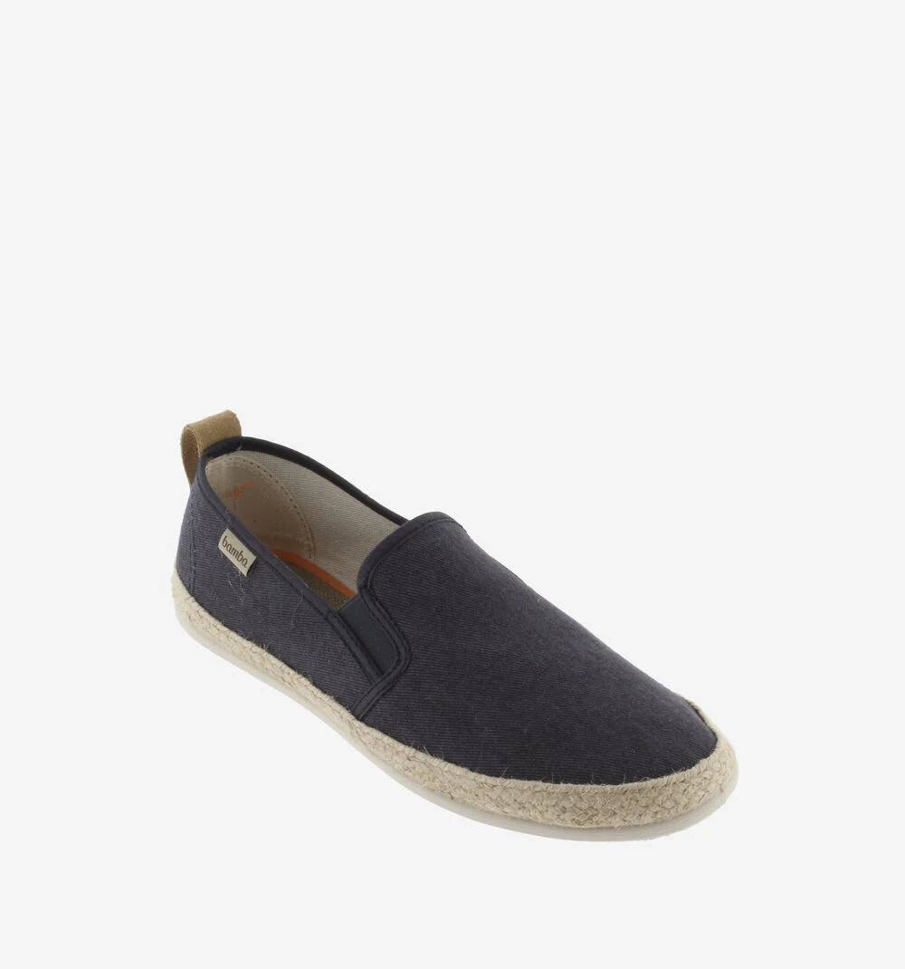 ANDRÉ ÉLASTIQUES TOILE DÉLAVÉE Espadrilles à tirette pour homme MARINO
