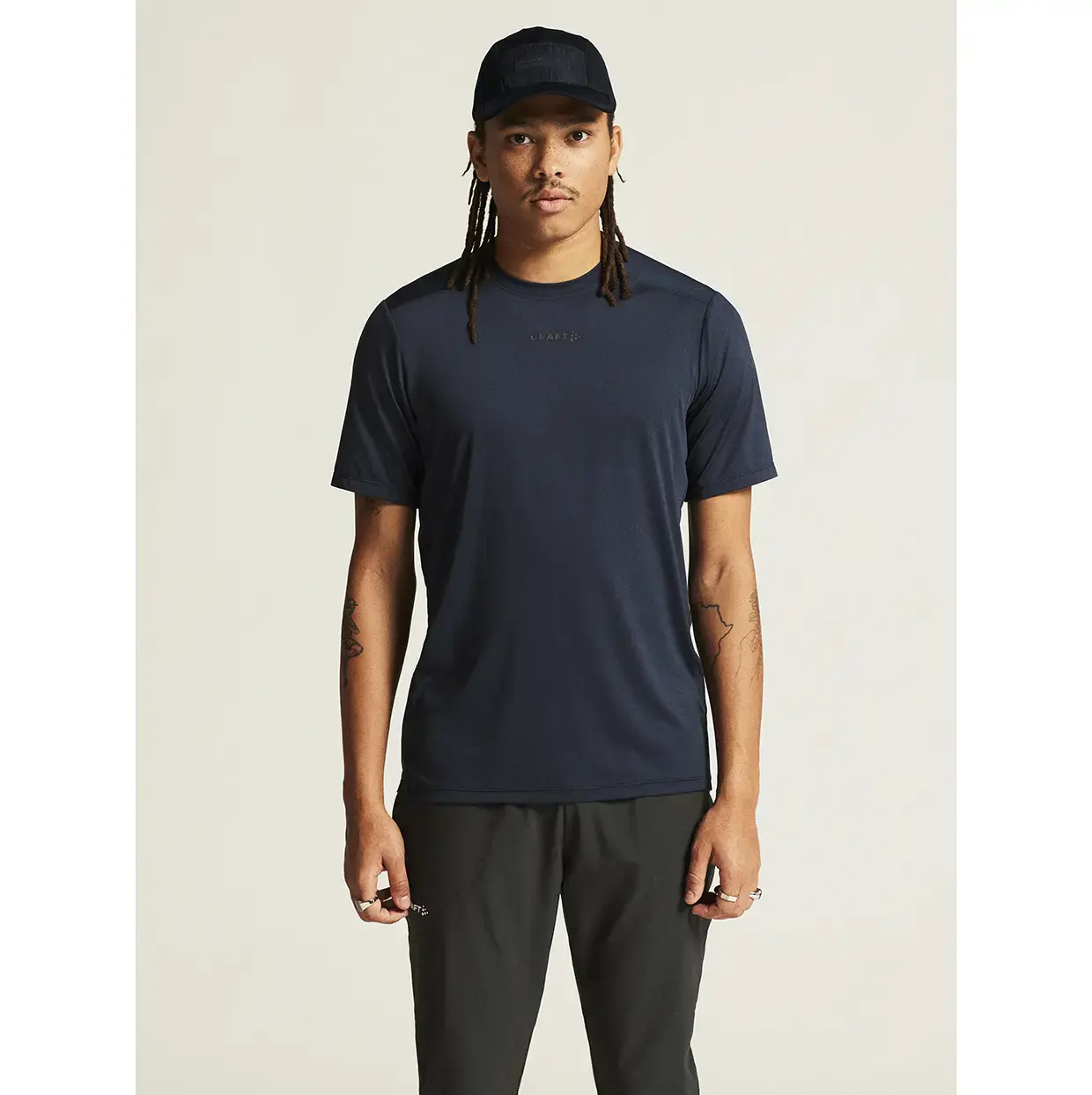 Craft ADV Essence 2 Hardloopshirt Korte Mouwen Donkerblauw Heren