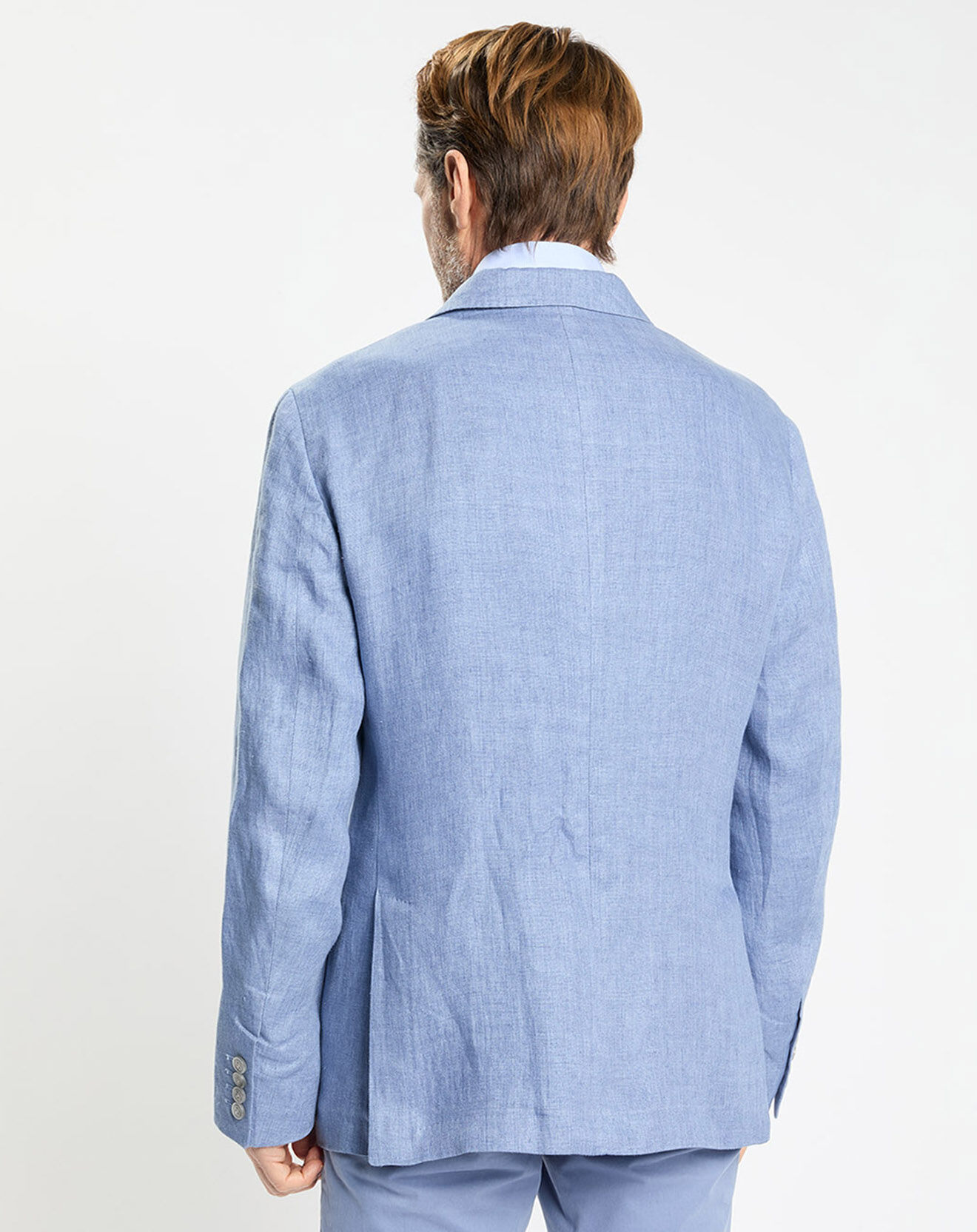 Hackett London Veste 100% Lin bleu moyen