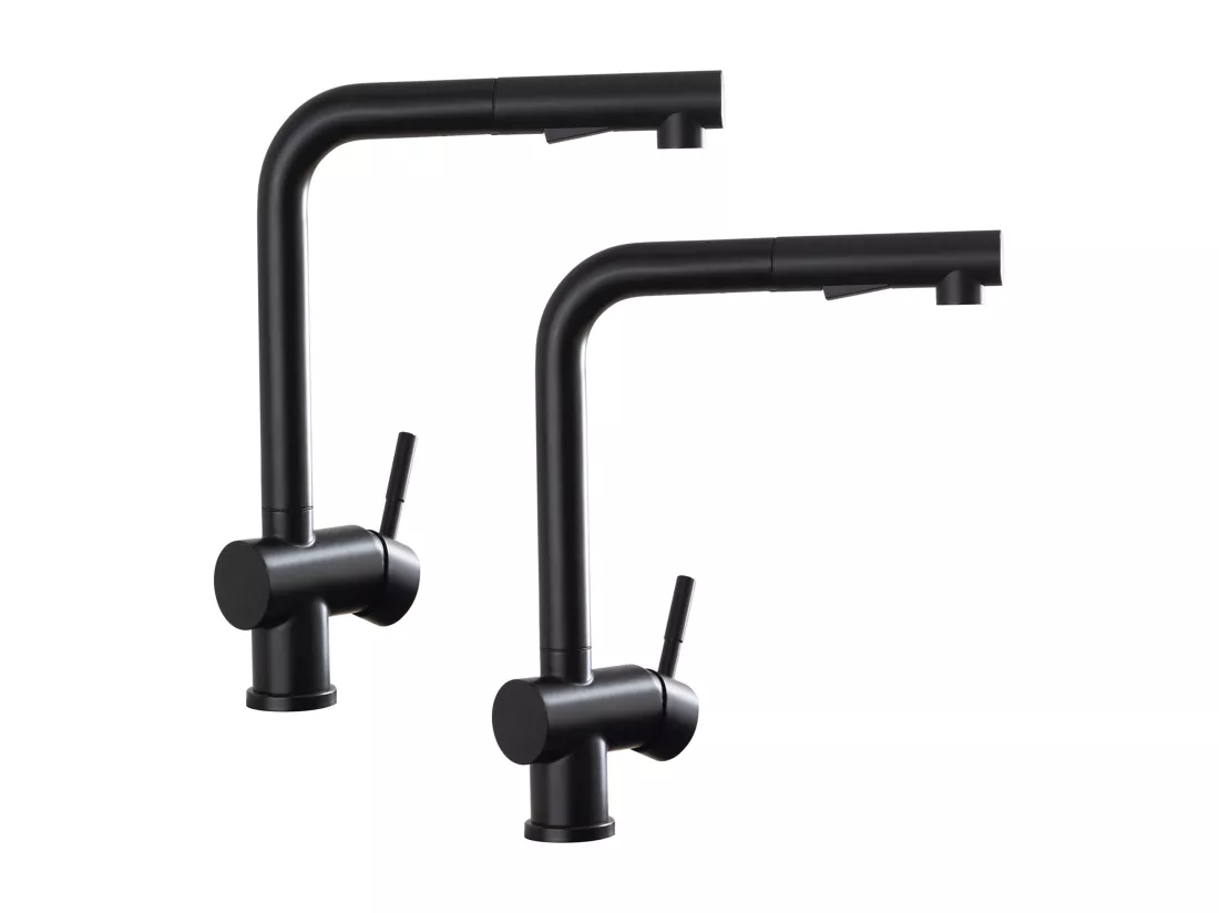 2PCS Cecipa max Robinets de cuisine avec douchette extractible, levier unique rotatif à 360, Mitigeur de cuisine 2 modes de pulvérisat,EU Modèle