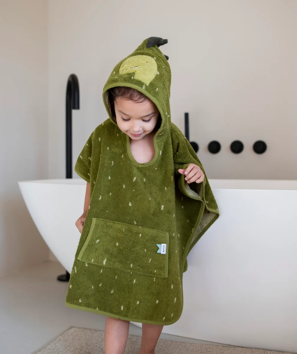 TRIXIEPONCHO EN COTON BIOLOGIQUE DINOSAURE