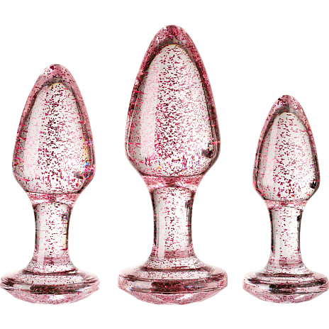 baseks glitter butt plug sæt